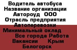 Водитель автобуса › Название организации ­ Автороуд, ООО › Отрасль предприятия ­ Автоперевозки › Минимальный оклад ­ 50 000 - Все города Работа » Вакансии   . Крым,Белогорск